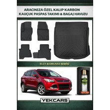 Yek Cars Ford Escape 2017 Model Karbonlu Kauçuk Paspas Seti ve Bagaj Havuzu