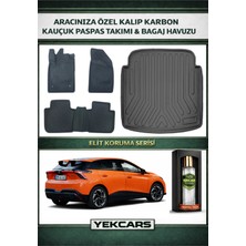 Yek Cars Mg 4 Luxry 2024 Model Karbonlu Kauçuk Paspas Seti ve Bagaj Havuzu
