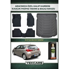 Yek Cars Toyota Auris 2018 Model Karbonlu Kauçuk Paspas Seti ve Bagaj Havuzu