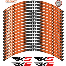 Rebon Moto Design Motosiklet Jant Şeridi Rks R250 Uyumlu 5