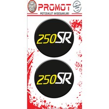 Rebon Moto Design Damla Logo Sticker Cf Moto 250 Sr Kabartmalı 5X5CM 02