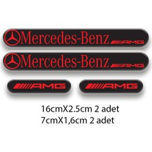 Rebon Moto Design Otomobil Stıcker Seti Mercedes 3D Damla 4'lü 2