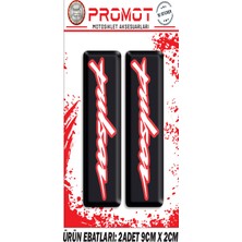 Rebon Moto Design Damla Logo Pulsar Ön Maşa Kabartmalı 2'li Sticker 5