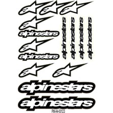 Rebon Moto Design Sticker Seti Sponsor Alpinestars Tasarımlı Grenaj Kaplama 01
