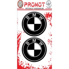 Rebon Moto Design Damla Logo Sticker Bmw Logo Kabartmalı 5X5CM 04