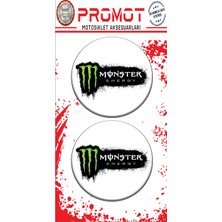 Rebon Moto Design Damla Logo Sticker Monster Kabartmalı 5X5CM 13