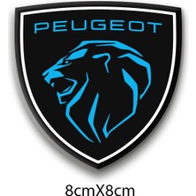Rebon Moto Design Damla Logo Peugeot Kabartmalı 2'li Set 2