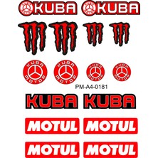 Rebon Moto Design Motosiklet Stıcker Seti Kuba Tasarımlı 01