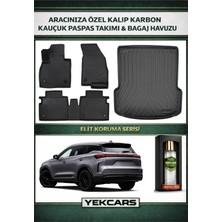 Yek Cars Chery Yeni Tiggo 7 2026 Model Karbonlu Kauçuk Paspas Seti ve Bagaj Havuzu