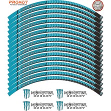 Rebon Moto Design Motosiklet Jant Şeridi Monster Tasarımlı 8