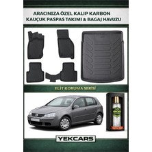 Yek Cars Volkswagen Golf (5) 2009 Model Karbonlu Kauçuk Paspas Seti ve Bagaj Havuzu