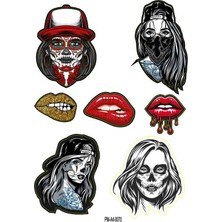 Rebon Moto Design Sticker Seti Trend Karışık Ekipman Kask Motorsiklet 05