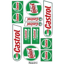 Rebon Moto Design Sticker Seti Castrol Sponsor Tasarımlı Grenaj Kaplama 01