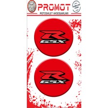 Rebon Moto Design Damla Logo Sticker Gsxr Suzukı Kabartmalı 5X5CM 04