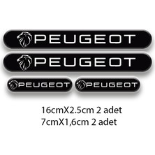 Rebon Moto Design Otomobil Stıcker Seti Peugeot 3D Damla 4'lü 3