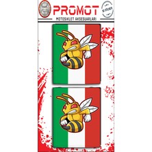 Rebon Moto Design Stıcker Seti Vespa 3D Damla Logo 2 Li 14