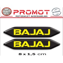 Rebon Moto Design Damla Logo Bajaj Kabartmalı 2'li Sticker 001