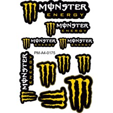 Rebon Moto Design Motosiklet Stıcker Seti Monster Tasarımlı 001