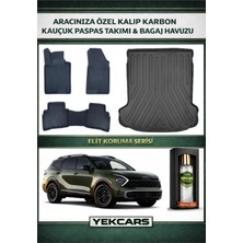 Yek Cars Kia Sportage /Prestige/Cool/Elegance/ (LİVE) İLE UYUMLU 2026 Model  Kauçuk 3D Paspas Takımı ve ÜST Bagaj Havuzu