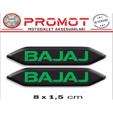 Rebon Moto Design Damla Logo Bajaj Kabartmalı 2'li Sticker 004