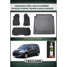 Yek Cars Citroen Berlingo 2015 Model Karbonlu Kauçuk Paspas Seti ve Bagaj Havuzu