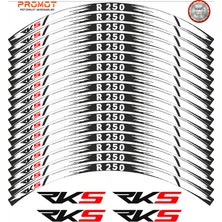 Rebon Moto Design Motosiklet Jant Şeridi Rks R250 Uyumlu 3