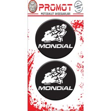 Rebon Moto Design Damla Logo Sticker Mondial Kabartmalı 5X5CM 03