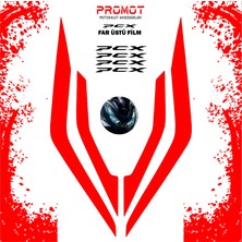 Rebon Moto Design Far Kaplama Pcx 125/150 Uyumlu 2021-24 Kırmızı