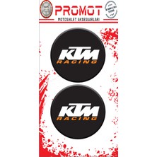 Rebon Moto Design Damla Logo Sticker Ktm Logo Kabartmalı 5X5CM 01
