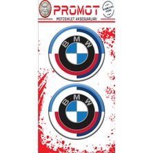 Rebon Moto Design Damla Logo Sticker Bmw Logo Kabartmalı 5X5CM 02