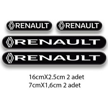Rebon Moto Design Otomobil Stıcker Seti Renault 3D Damla 4'lü 1