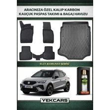 Yek Cars Seat Arona 2026 Model Karbonlu Kauçuk Paspas Seti ve Alt Bagaj Havuzu