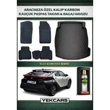 Yek Cars Toyota C-Hr 2026 Model Karbonlu Kauçuk Paspas Seti ve Ses Sistemli Bagaj Havuzu