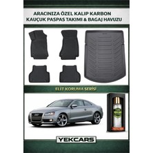 Yek Cars Audi A5 2014 Model Karbonlu Kauçuk Paspas Seti ve Bagaj Havuzu