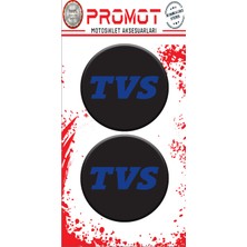 Rebon Moto Design Damla Logo Sticker Tvs Logo Kabartmalı 5X5CM 03