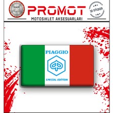 Rebon Moto Design Stıcker Seti Piaggio 3D Damla Logo Sticker 7X4CM 1