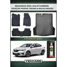 Yek Cars Renault Taliant 2021 Model Karbonlu Kauçuk Paspas Seti ve Bagaj Havuzu
