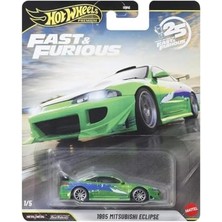 HDY Store Hot Wheels Premium Series 25.yıl Özel Fast & Furious 1995 Mıtsubıshı Eclıpse HNW46 - JHW68-LA10