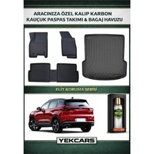 Yek Cars Chery Tiggo 7 2025 Model Karbonlu Kauçuk Paspas Seti ve Bagaj Havuzu