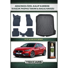 Yek Cars Seat Leon 2024 Model Karbonlu Kauçuk Paspas Seti ve Bagaj Havuzu