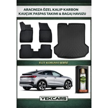 Yek Cars Audi Q4 E-Tron 2021 Model Karbonlu Kauçuk Paspas Seti ve Bagaj Havuzu