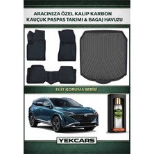 Yek Cars Nissan Qashqai 2026 Model Karbonlu Kauçuk Paspas Seti ve Alt Bagaj Havuzu