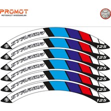 Rebon Moto Design Motosiklet Jant Şeridi Mondial Strada Uyumlu 5