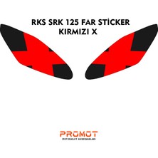Rebon Moto Design Far Kaplama Rks Srk 125R Uyumlu Kırmızı x