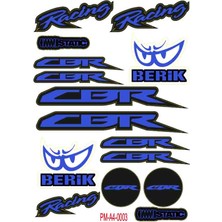 Rebon Moto Design Sticker Seti Cbr Motosiklet A4 Ebatı 03