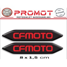 Rebon Moto Design Damla Logo Cf Moto Kabartmalı 2'li Sticker 005