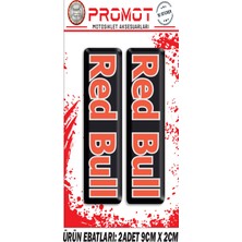 Rebon Moto Design Damla Logo Redbull Tasarımlı Ön Maşa Kabartmalı 2'li Sticker 1