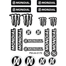 Rebon Moto Design Motosiklet Stıcker Seti Mondial Tasarımlı 02