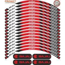 Rebon Moto Design Motosiklet Jant Şeridi Bajaj Pulsar Ns 200 Uyumlu 2