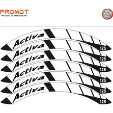 Rebon Moto Design Motosiklet Jant Şeridi Honda Activa Uyumlu 1